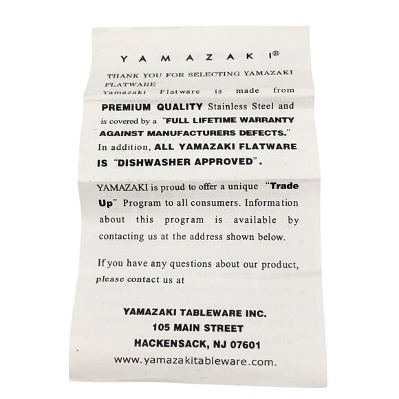 Unused Yamazaki De Sousa TOSCANI SOLARI Dinner Knife Set of 4 Stainless Flatware - Picture 7 of 8